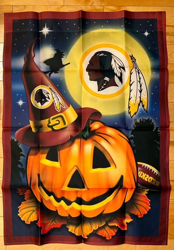 Vintage Washington Redskins/Commanders NFL Licensed Halloween Flag. Pumpkin - Picture 2 of 8