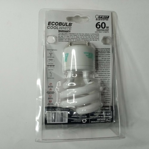 60W Equivalent T3 Spiral Non-Dimmable GU24 Base Compact Fluorescent CFL - Picture 2 of 2