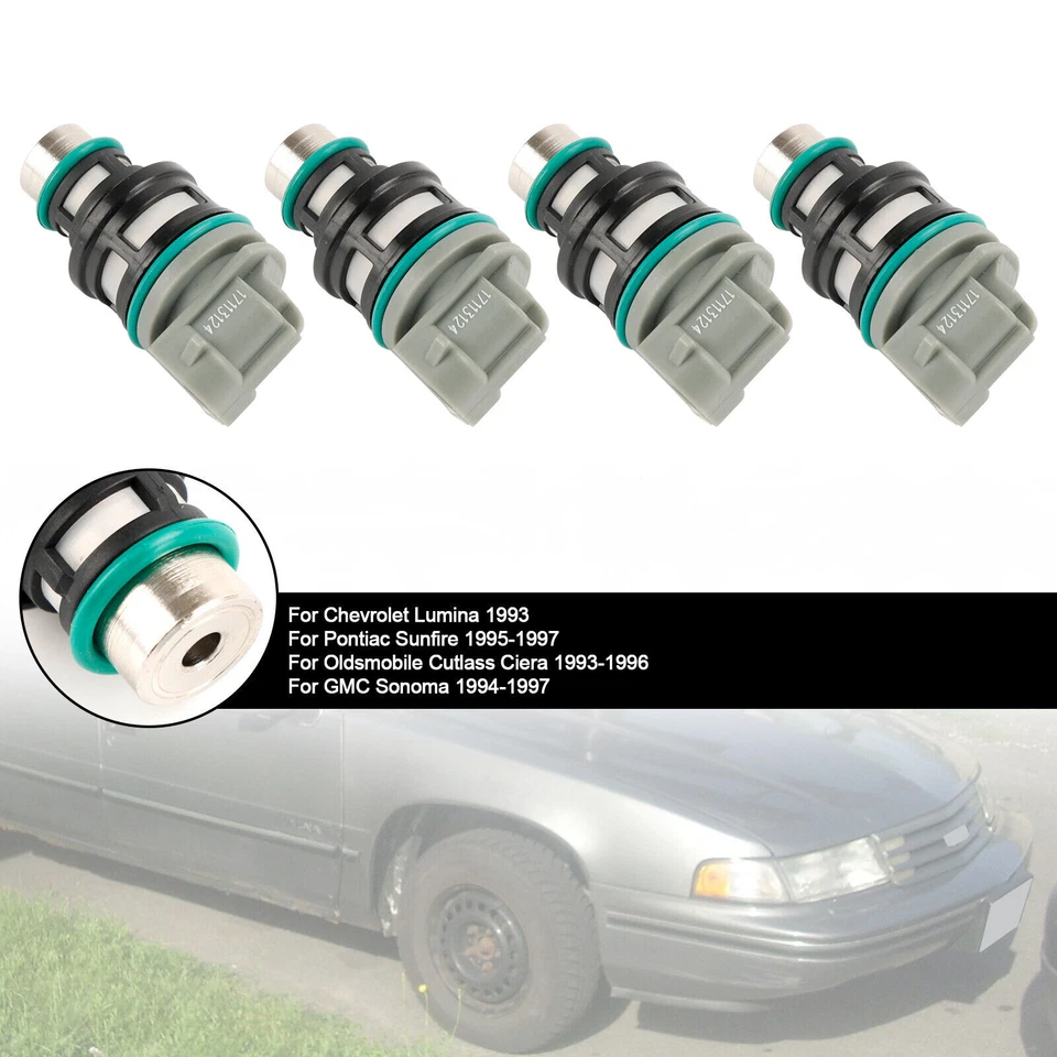 4Pcs Fuel Injector 17113124 For 1994-97 Chevrolet S10 GMC Sonoma Pontiac Sunfire - Imagem 2 de 4