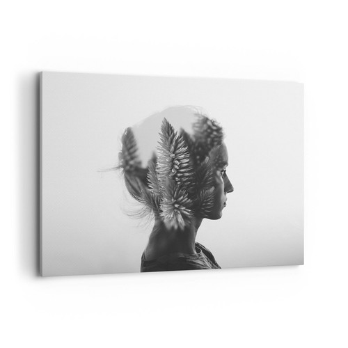 Impression sur Toile 100x70cm Tableaux Image Photo femme abstraction Decoration - Foto 1 di 10