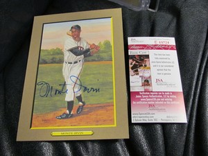 Monte-Irvin-AUTOGRAPHED-Great-moments-No-27-Perez-Steel-Photo-JSA-Cert