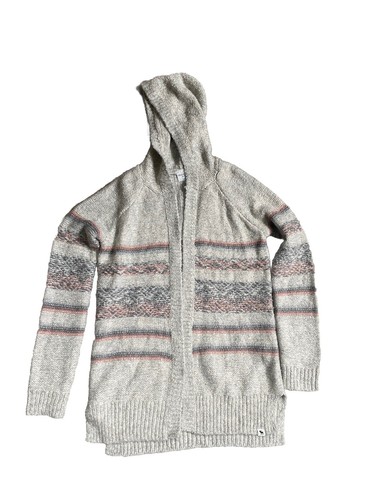 Abercrombie Kids Soft White Knit Long Sleeve Cardigan With Hood 11/12
