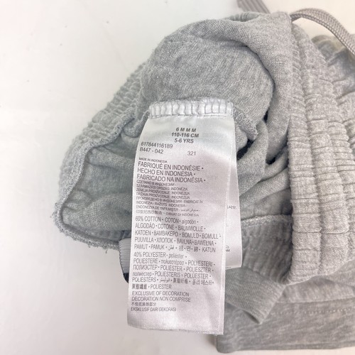Nike Shorts Boys 6 M Grey w/Pockets Drawstring Cotton Blend Stretch Fabric - Picture 4 of 6