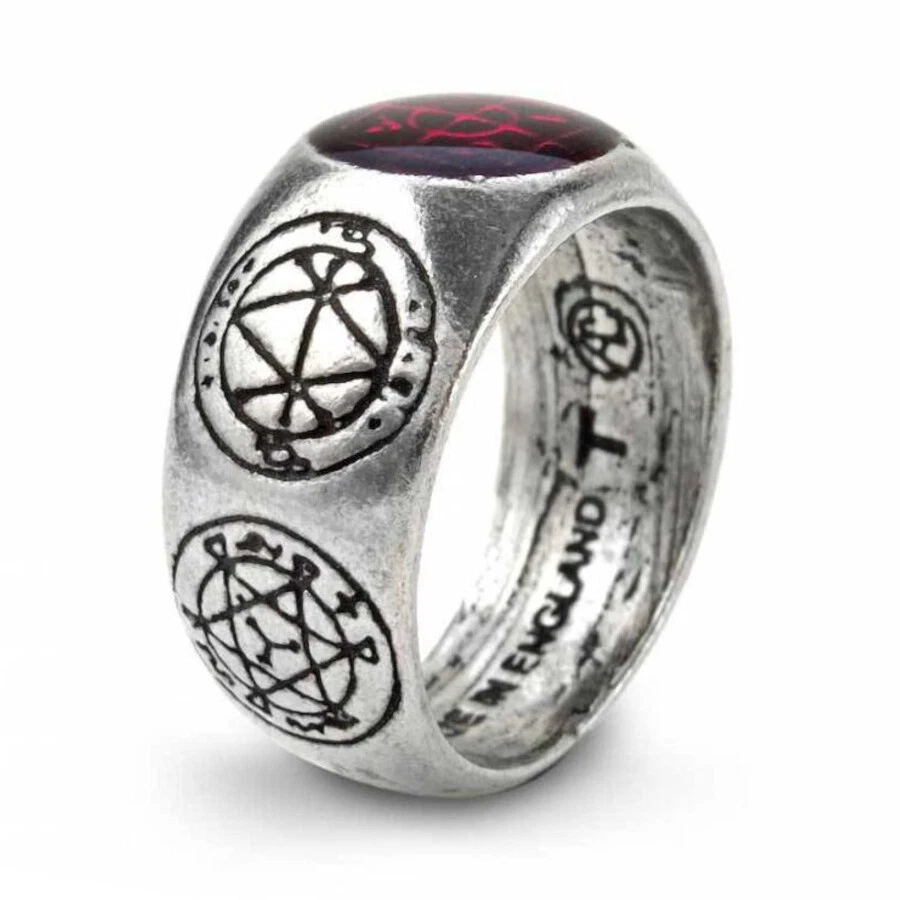 ANILLO DE ALQUIMIA AGLA Protección Mágica Sellos Talismán Cabalístico + BOLSA GRATIS Foto 2 de 4