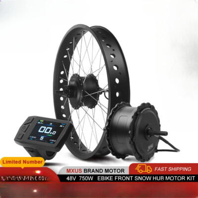 48V 750W Snow E-bike Fat Tire Front Hub Motor Wheel Dropout 135mm 20 24 26er