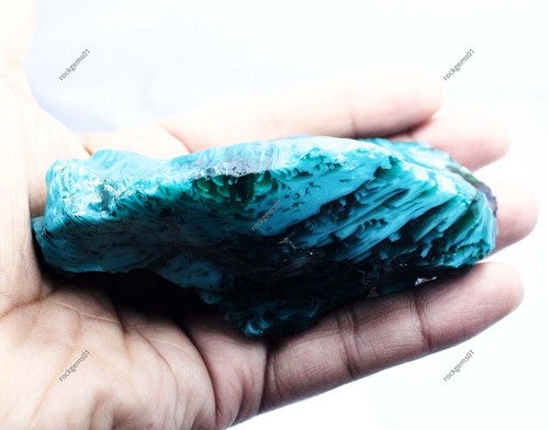 1329 Ct CERTIFIED Afghanistan NATURAL Blue Turquoise Rough Loose Gemstone - Picture 4 of 6