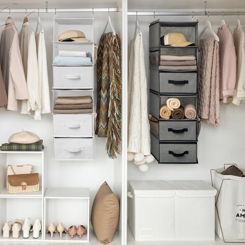 GRANNY SAYS 6-Shelf Hanging Closet Organizer, 6 Shelf, 6 Tier-separable-grey  - Bild 3 von 8