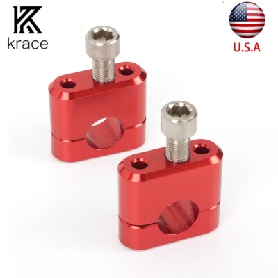 2 PCS HandleBar Fat Bar Risers Mount Clamp Adapter For Universal 7/8'' 22mm Bike