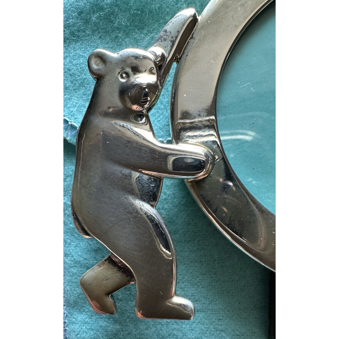Tiffany Photo Frame Sterling Silver 925 Bear Rare With Box
