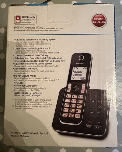 Panasonic KX-TGD322 Digital Cordless Answering System with 2 Handsets - Photo 2/23