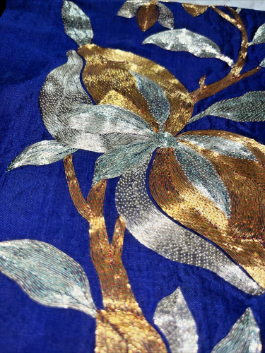 Vintage Chinese Couch Stitch Embroidery Panel - Picture 4 of 19