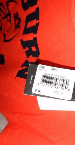 Herren Auburn Tigers Medium Adidas T-Shirt Orange Blau Neu mit Etikett!  - Bild 5 von 5