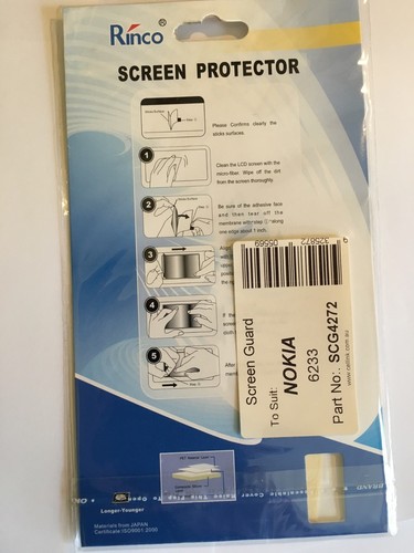Nokia 6233 Screen Guard Protector in Clear SCG4272 Brand New & Sealed in package - Picture 5 of 6
