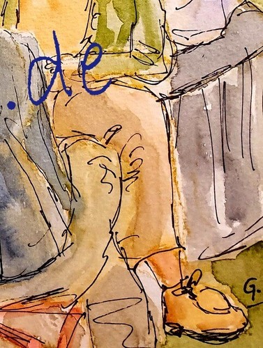 Original Aquarell Gemälde Malerei Kunst Modern Unikat - Photo 5 sur 5