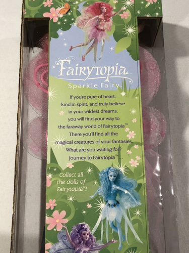 2003 Mattel Barbie Fairytopia Pink Sparkle Fairy Doll with Pop-Up Book B5734 - Picture 10 of 15