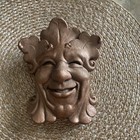 Concrete Garden Sprite Plaque Wall Hanging Copper Color
