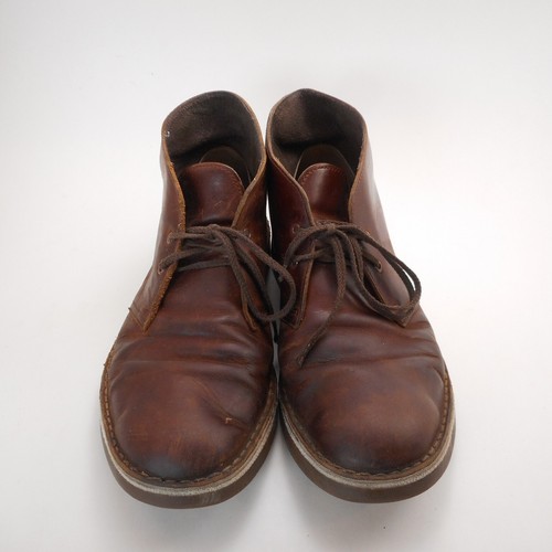 Clarks Bushacre Chukka Desert Boots Mens Sz 8 M Brown Beeswax Leather Lace-up - Picture 4 of 11