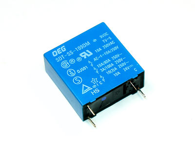 2pcs OEG Relay, 9vdc SPST, 10amp 250vac, SDT-SS-1090M