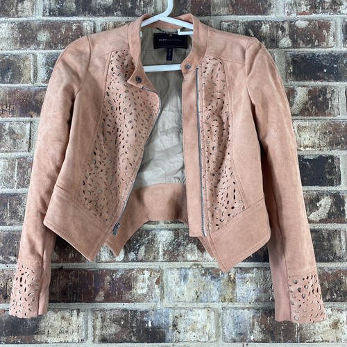 BCBGMaxazria Skylar Apricot Moto Faux 