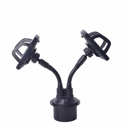 Cup Holder Dual Phone Mount Solid Long Gooseneck Navigation Phone Mounts - Photo 4 sur 12