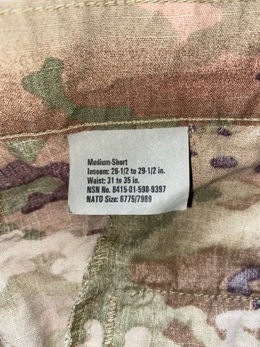 Pantaloni da combattimento USGI FRACU ignifughi esercito medio-corto Multicam NUOVI - Foto 2 di 4