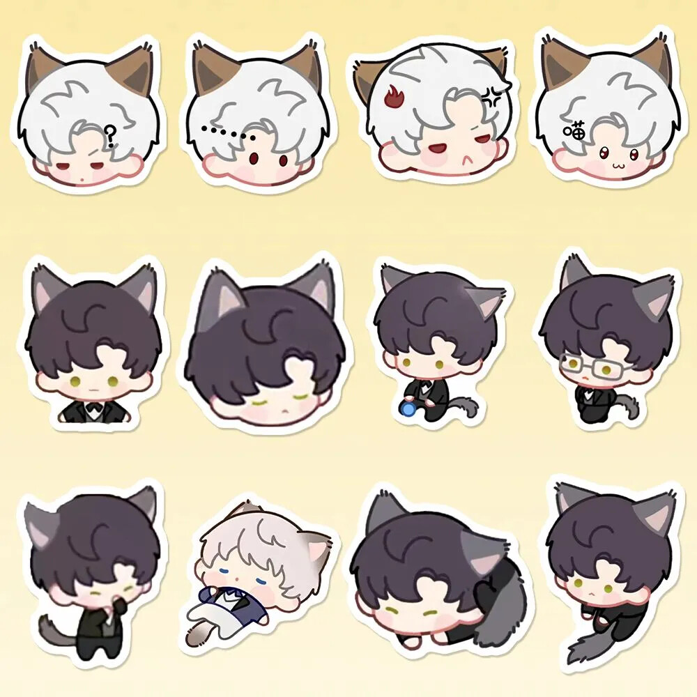 58Pcs Love and Deepspace Cat Rafayel Zayne Xavier Sylus Stickers