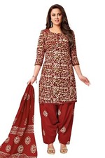 Cotton Printed Readymade Salwar Suit For Women