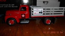 1957 International R-190 Stake Truck with Oil Barrels TEXACO OFFSHORE 1965-1997