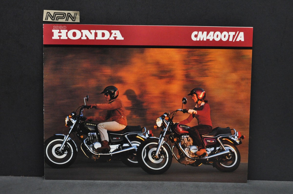 Vintage NOS 1980 Honda CM400 T CM400 A Motorcycle Brochure Spec