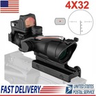 4x32 ACOG Optic Scope Reticle Fiber Red Illuminated Optic Sight With RMR W Label
