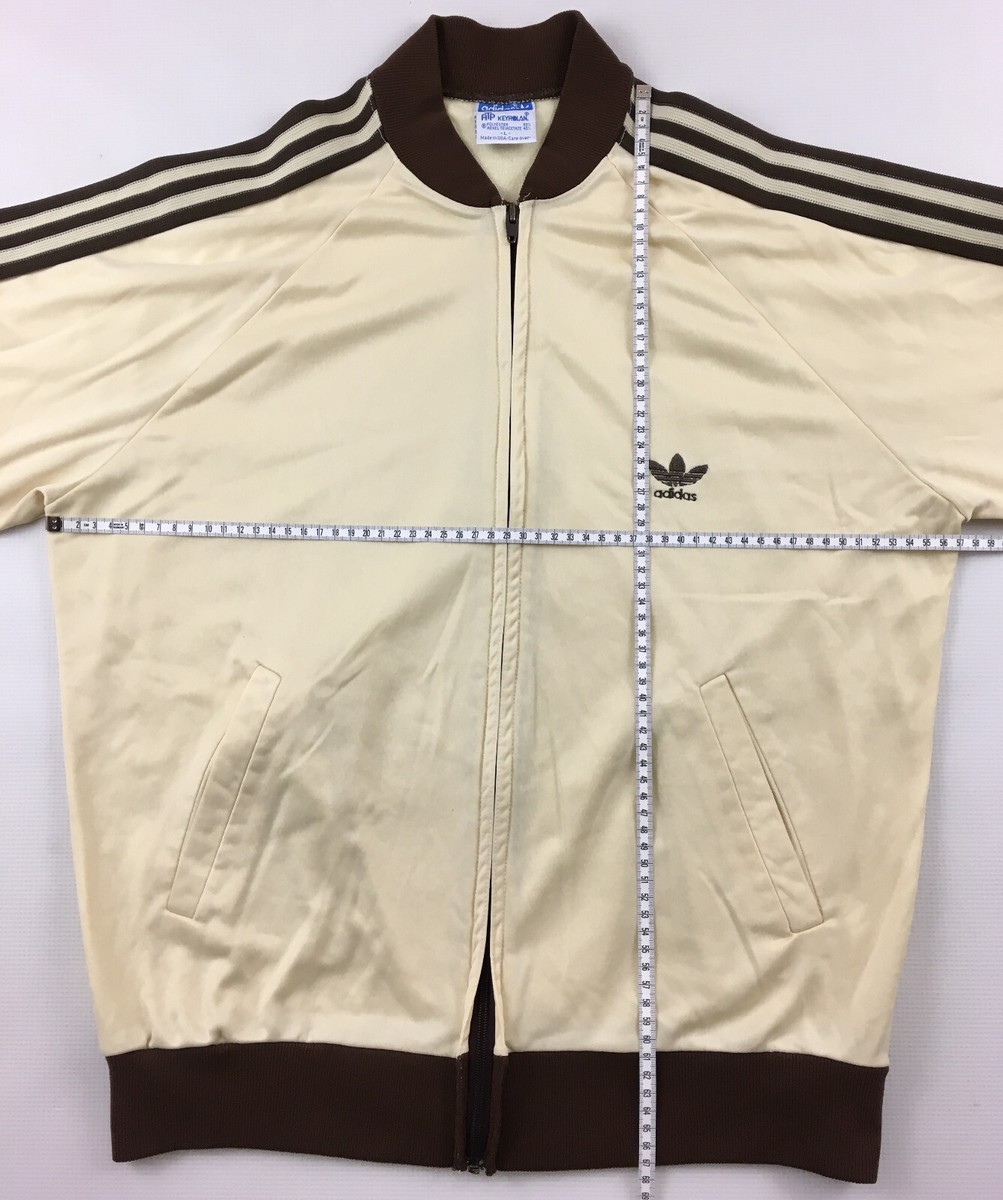 Adidas ATP Keyrolan 1980s tennis beige made in USA track top Adidas ATP Keyrolan 1980s tennis beige made in USA track top