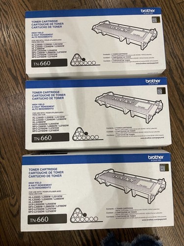 Buy 3 Brother Genuine TN660 High Yield 