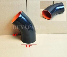 2.5" 63mm 45 degree Turbo/Intake/Intercooler Silicone Coupler Hose Black/Red