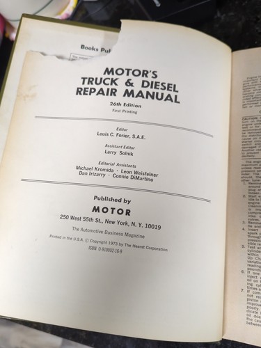 Camión de motor y diésel 1974 reparación manual GM Ford Ect. - Imagen 3 de 8