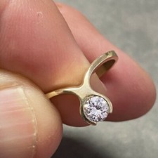 1Ct Lab Created Diamond Solitaire Engagement Wedding Ring 14k Yellow Gold FInish