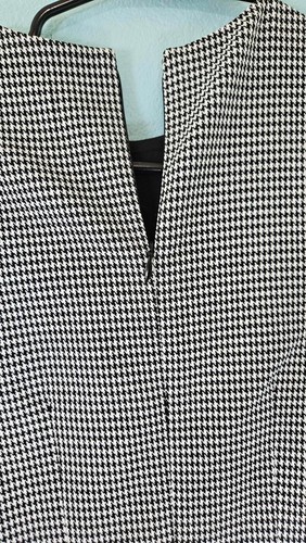 Express Black and White Houndstooth Long Sleeve Romper Size 2 NWT - Picture 3 of 10
