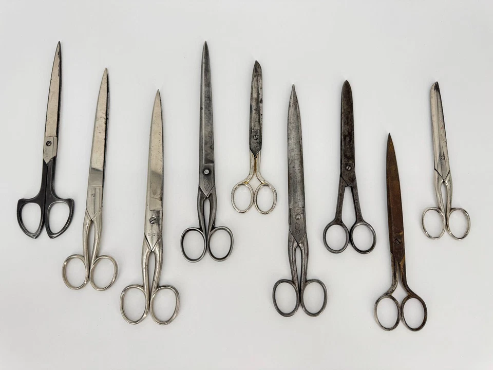 KONVOLUT 9X SELTENE ALTE SCHEREN SAMMLERSTÜCKE HENCKELS SOLINGEN