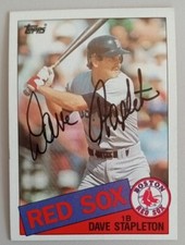 1985 Topps Dave Stapleton Boston Red Sox #322 Autographed at Tiger Stadium 1985