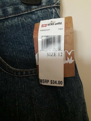 NWT Vintage Ecko Unltd Vintage Boys Denim Wash Jeans Sz 12 - Picture 5 of 10