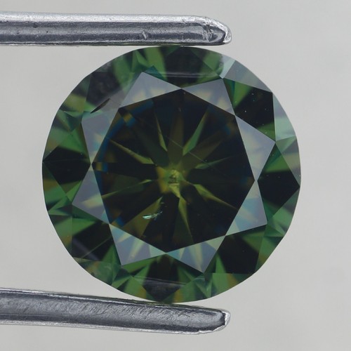 Green Round Cut Loose Moissanite Lab Diamond VVS Polished Faceted Jewelry - Picture 5 of 24