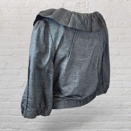 SALLY PHILLIPS Womens Charcoal Grey Blouse Jacket 3/4 Sleeve, Size 12 | Casual - Picture 8 of 12