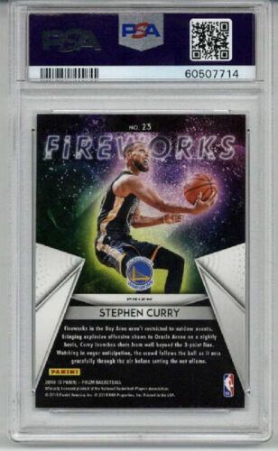 Panini Prizm Fireworks Fast Break Prizm #23 2018 Stephen Curry Warriors PSA 10 - Imagen 2 de 2