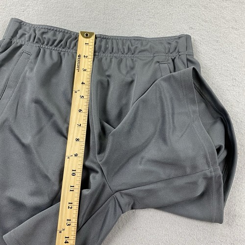 Adidas Shorts Mens Large Gray Train Essenstials Big Logo 7 Inseam Camo Casual - Picture 10 of 11