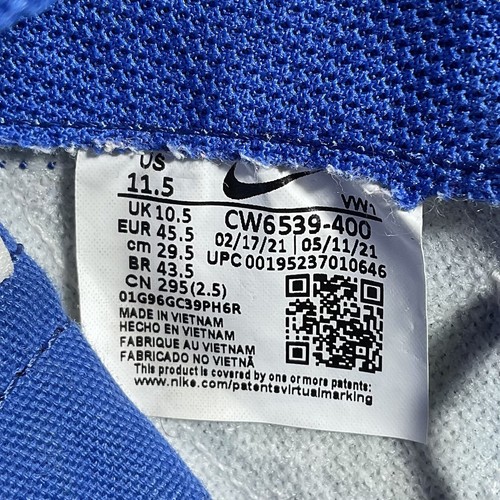 Nike Court Legacy Canvas Lifestyle Shoes Men’s 11.5 Game Royal White CW6539 400 - Picture 10 of 10