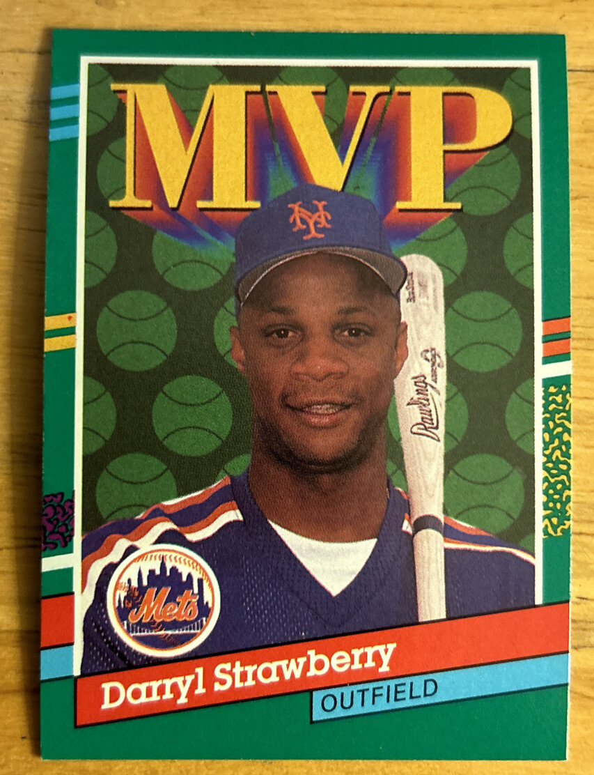 1991 Donruss Darryl Strawberry MVP Baseball Card #408 Mets Outfield HOF