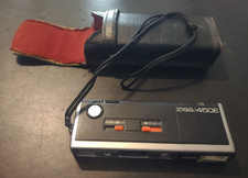 Vintage Minolta Autopak 450E Pocket Film Camera and Leather Carrying Case