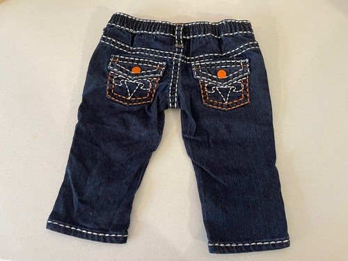 CREST JEANS, Girls, Youth Sz 5, Jean Capri w/Orange Snaps/Studs & Topstitching - Picture 8 of 8