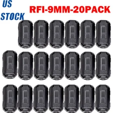 20X 9mm Ferrite Beads Clip-on Ring Core RFI EMI Noise Filter Clamp Choke Coil US