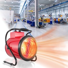 9kW Industrial Workshop Round Fan Space Heater Electric Factory Garage Shed Heat