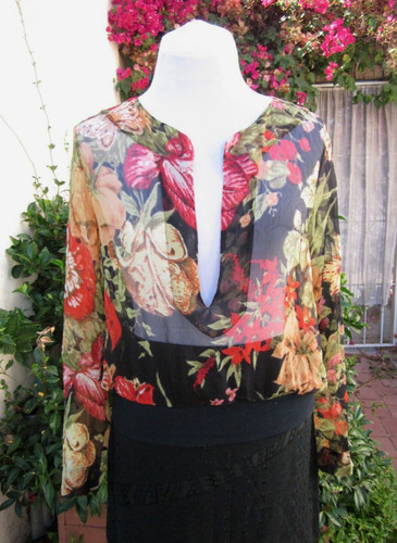 Gianfranco Ferré, Gianfranco Ferre silk crop top VTG 1980s Italy M L Sassy Gaultier